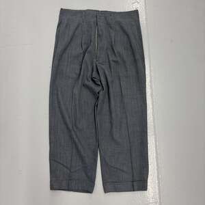 NOS Vintage 50s Blue Cotton Pattern Drop Loop Pants 34x25
